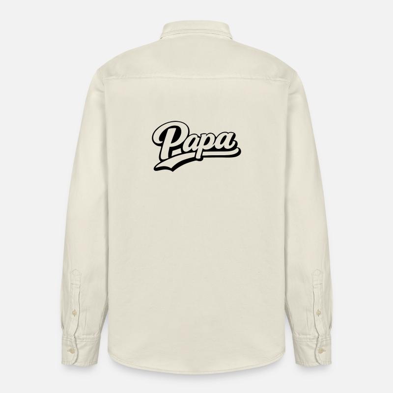 Papa - Chemise unisexe coupe décontractée bio Stanley/Stella - écru doux