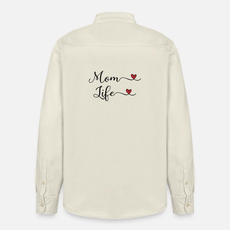 La vie de maman - Chemise unisexe coupe décontractée bio Stanley/Stella - écru doux