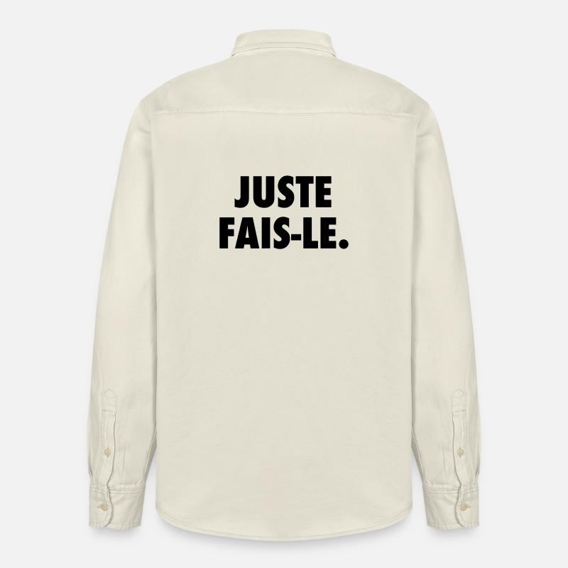 Juste fais le - Chemise unisexe coupe décontractée bio Stanley/Stella - écru doux