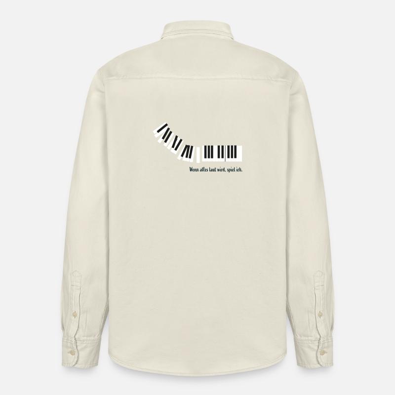 Wenn alles laut wird, spiel ich. - Relaxed Fit Unisex Organic Hemd von Stanley/Stella - Natur