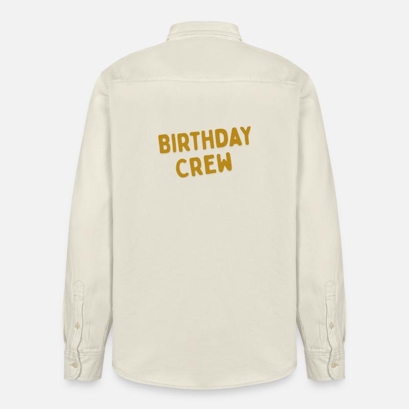 Équipe d’anniversaire - Chemise unisexe coupe décontractée bio Stanley/Stella - écru doux