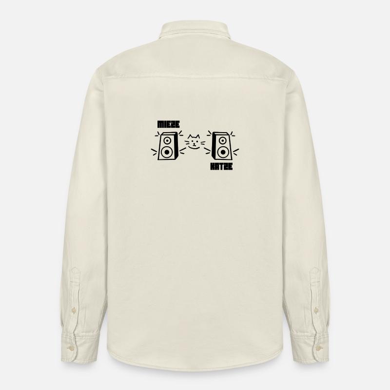 Kitty Cat Rave Techno - Chemise unisexe coupe décontractée bio Stanley/Stella - écru doux