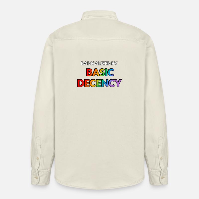 Radicalized By Basic Decency - Relaxed Fit Unisex Organic Shirt by Stanley/Stella - soft Ecru