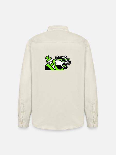 Badger Schoolbag Mascot - Relaxed Fit Unisex Organic Shirt by Stanley/Stella - soft Ecru