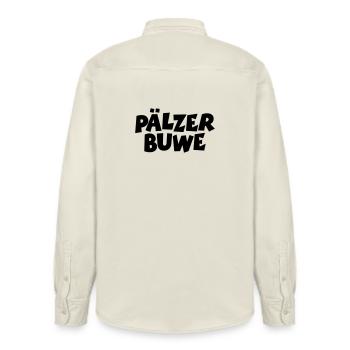 Pälzer Buwe - Pfälzer Jungs aus der Pfalz - Relaxed Fit Unisex Organic Hemd von Stanley/Stella - Natur - Hinten - AI Model Male 178 light (178cm)