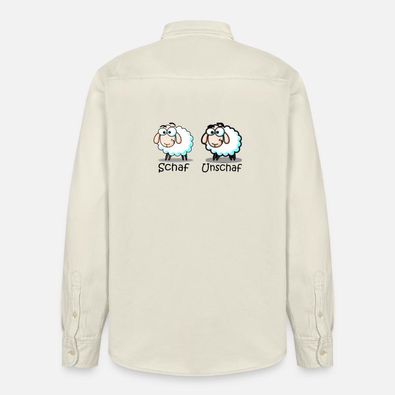 Schaf - Relaxed Fit Unisex Organic Hemd von Stanley/Stella - Natur