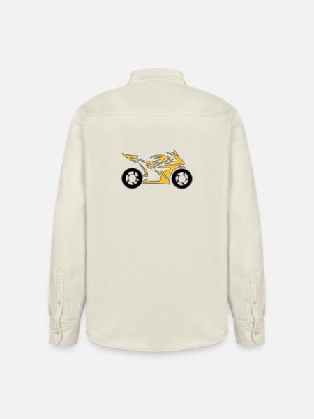 Motorcykel Cykel Chopper Knallert Roll - Stanley/Stella unisex skjorte afslappet pasform økologisk - blød ecru