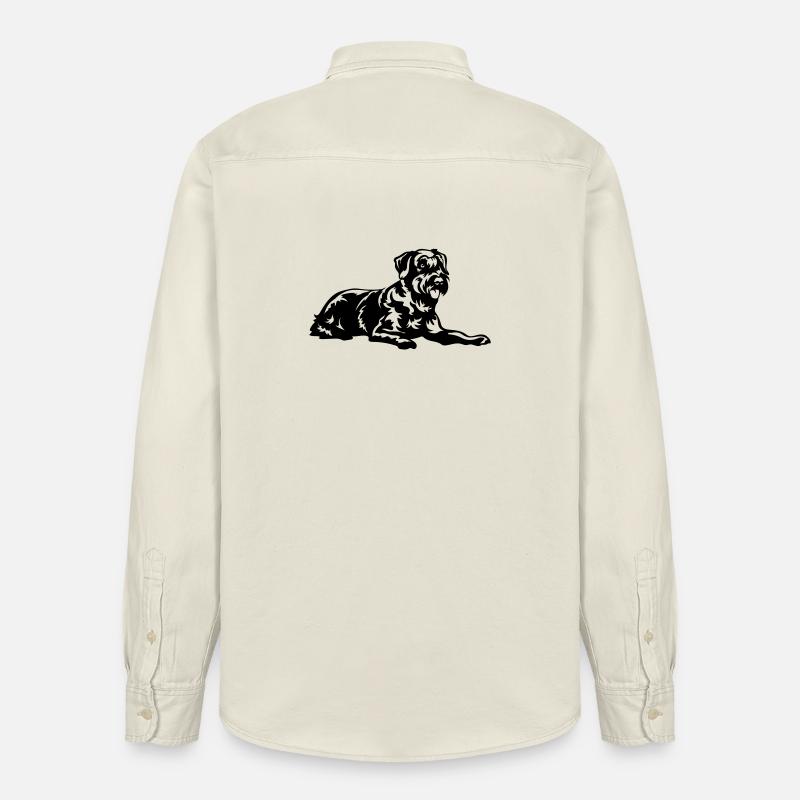 Schnauzer géant - Chemise unisexe coupe décontractée bio Stanley/Stella - écru doux