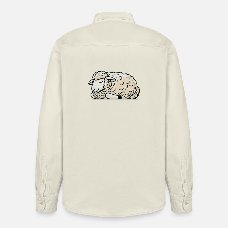 Schaf - Relaxed Fit Unisex Organic Hemd von Stanley/Stella - Natur
