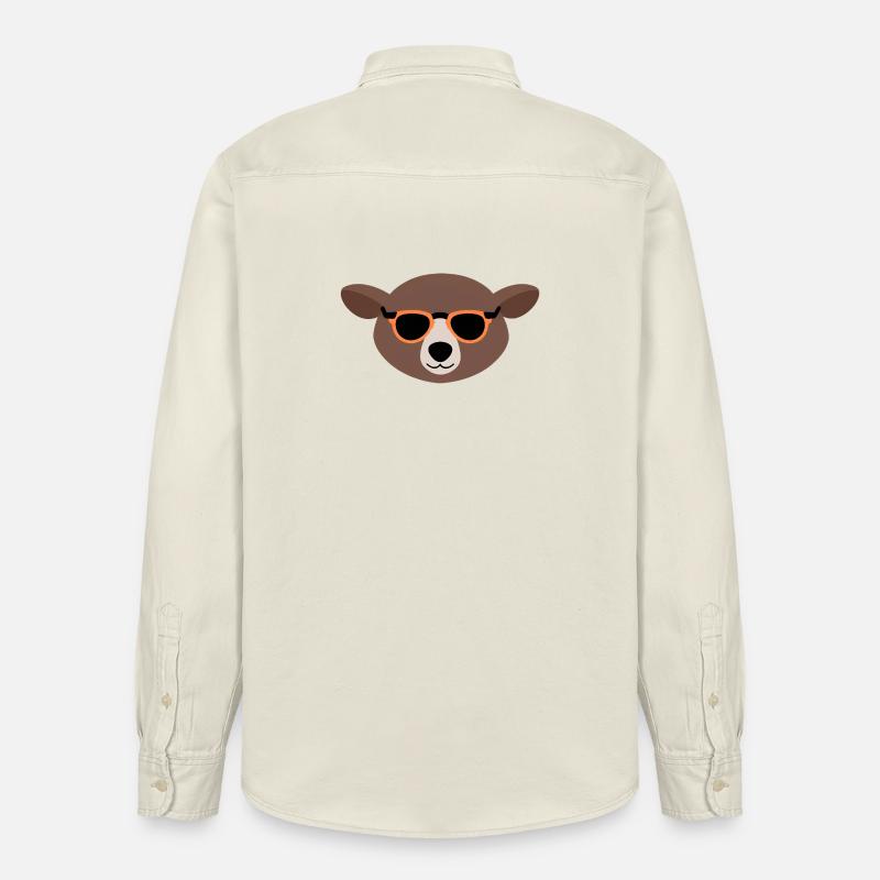 Maulwurf mit Orangensonnenbrille - Relaxed Fit Unisex Organic Hemd von Stanley/Stella - Natur