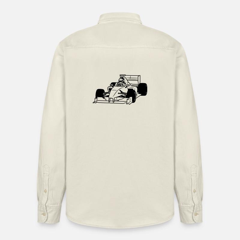 Course automobile - Chemise unisexe coupe décontractée bio Stanley/Stella - écru doux