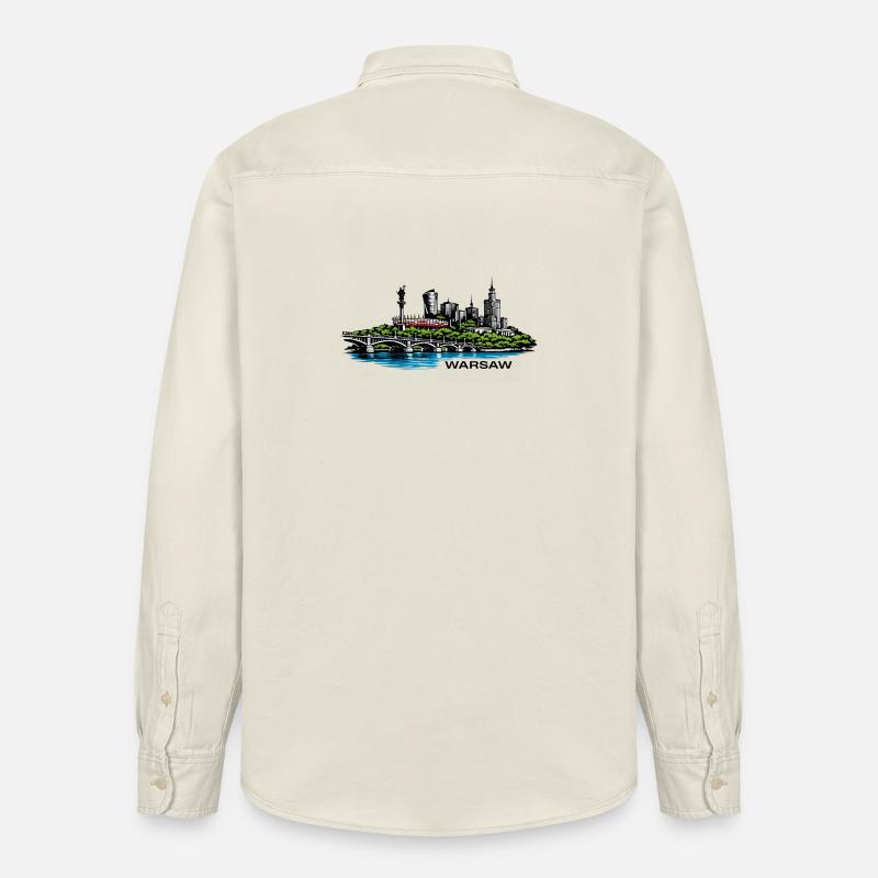 Varsovie - Chemise unisexe coupe décontractée bio Stanley/Stella - écru doux