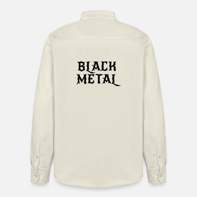 Conception du logo Black Metal - Chemise unisexe coupe décontractée bio Stanley/Stella - écru doux