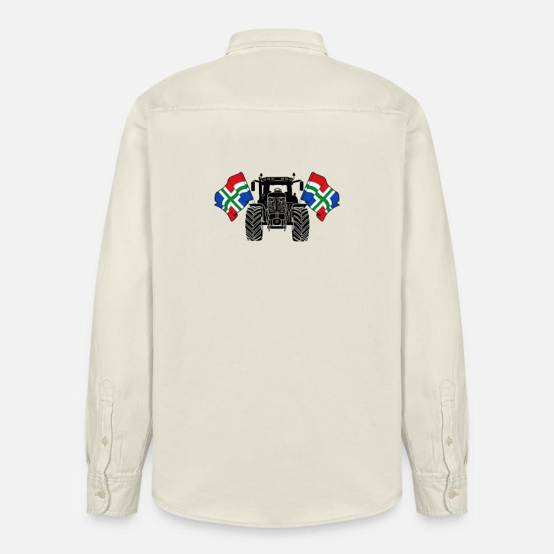 Groningen_Tractor_Pride - Relaxed Fit Unisex Organic Hemd von Stanley/Stella - Natur