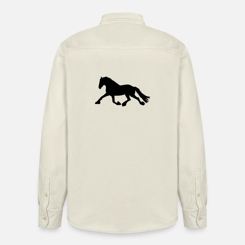Ein laufendes Pferd - Relaxed Fit Unisex Organic Hemd von Stanley/Stella - Natur