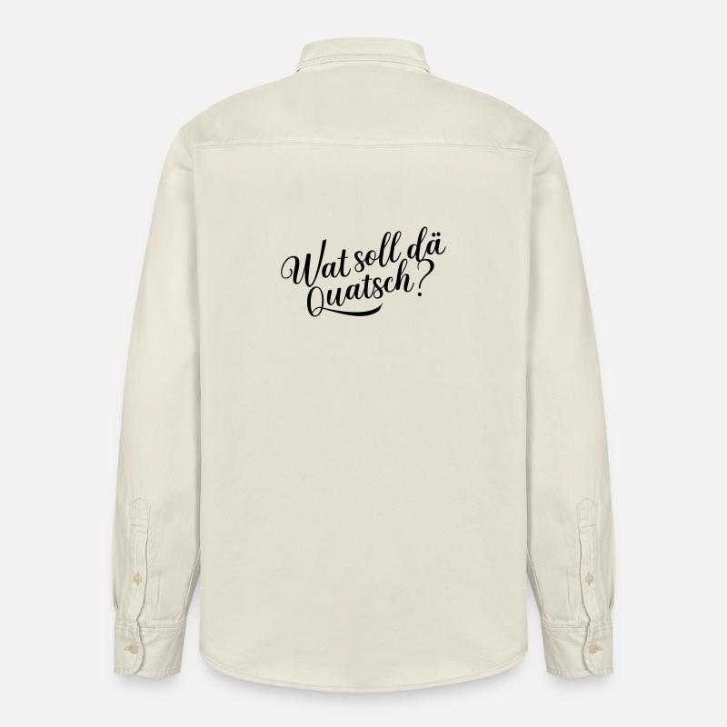 Wat soll dä Quatsch? - Relaxed Fit Unisex Organic Hemd von Stanley/Stella - Natur