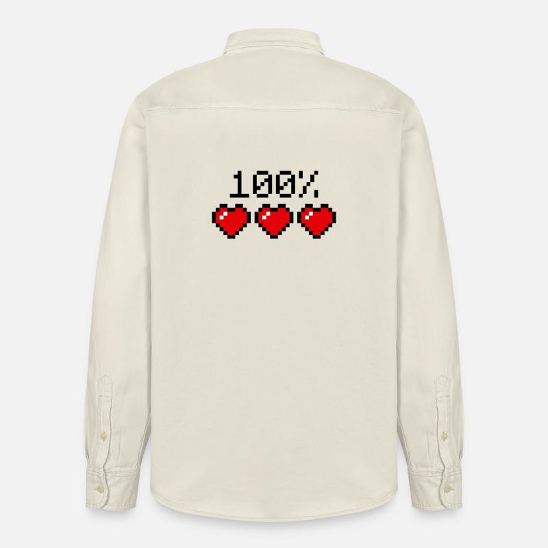 Hundertprozent Statement Partner oder Sportler - Relaxed Fit Unisex Organic Hemd von Stanley/Stella - Natur