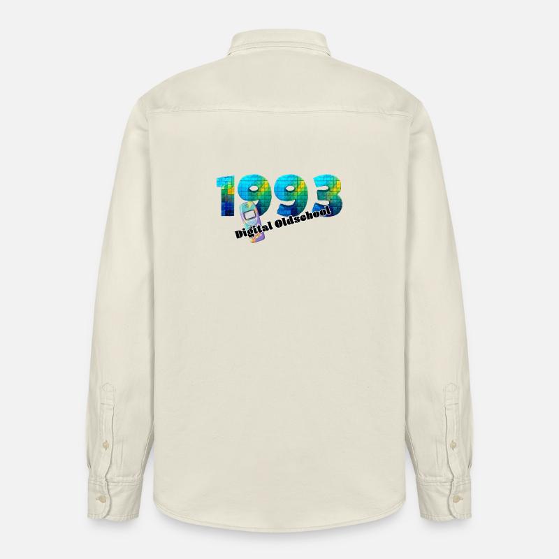 1993 – Digital Oldschool Design - Relaxed Fit Unisex Organic Hemd von Stanley/Stella - Natur