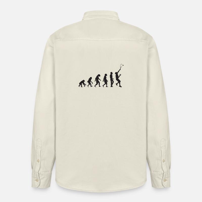 Évolution du tennis - Chemise unisexe coupe décontractée bio Stanley/Stella - écru doux