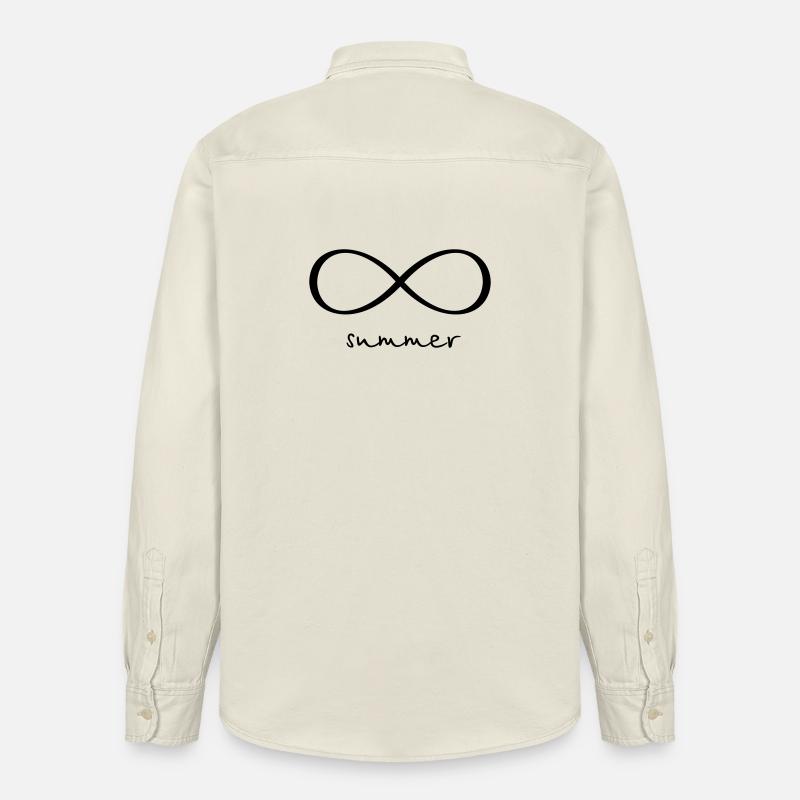 Buzzer du signe d’infini - Chemise unisexe coupe décontractée bio Stanley/Stella - écru doux