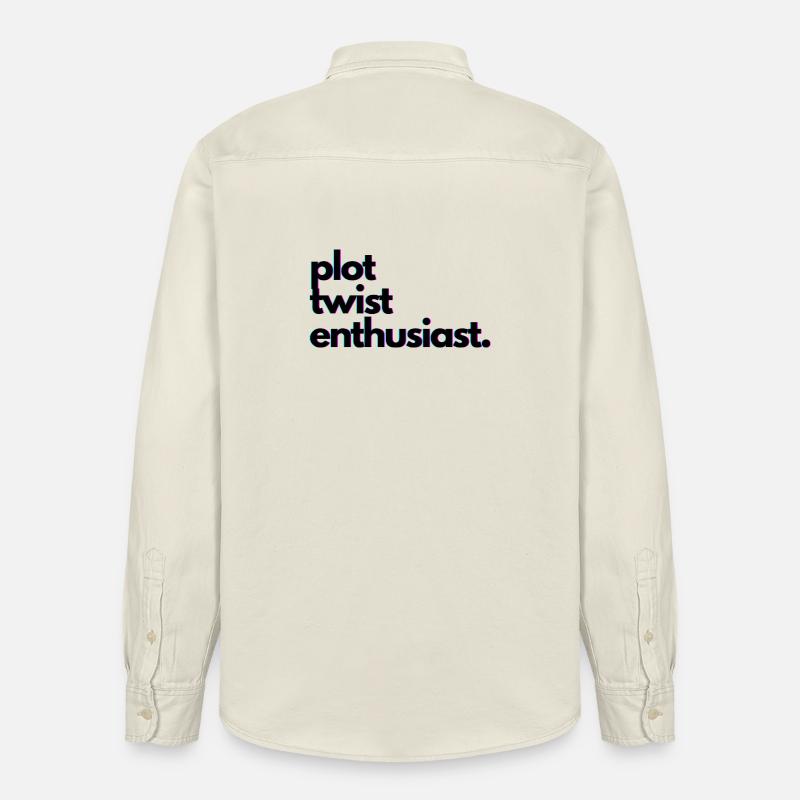 Plot_twist_enthusiast - Chemise unisexe coupe décontractée bio Stanley/Stella - écru doux