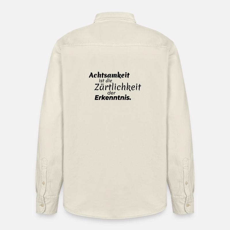 Tendresse de pleine conscience - Chemise unisexe coupe décontractée bio Stanley/Stella - écru doux