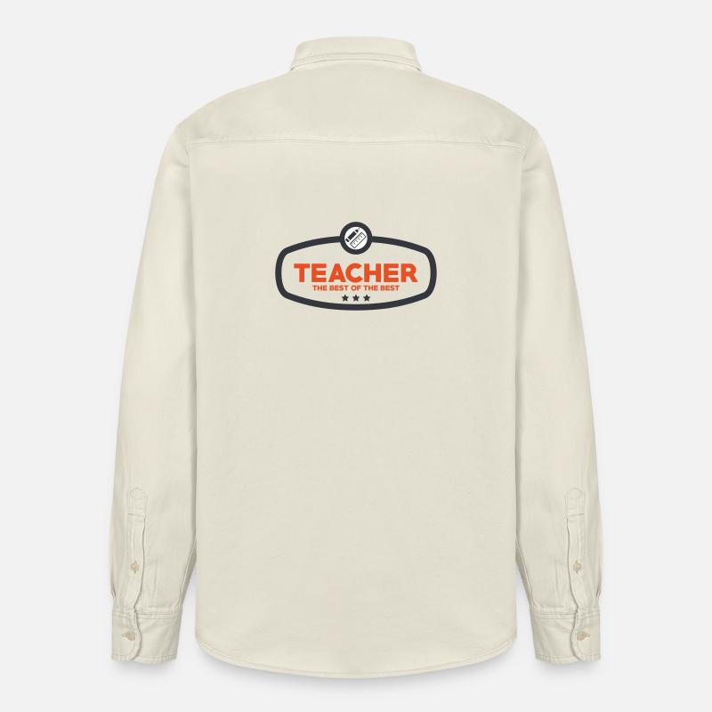 Der beste Lehrer: Ret-Schul-Abzeichendesign - Relaxed Fit Unisex Organic Hemd von Stanley/Stella - Natur