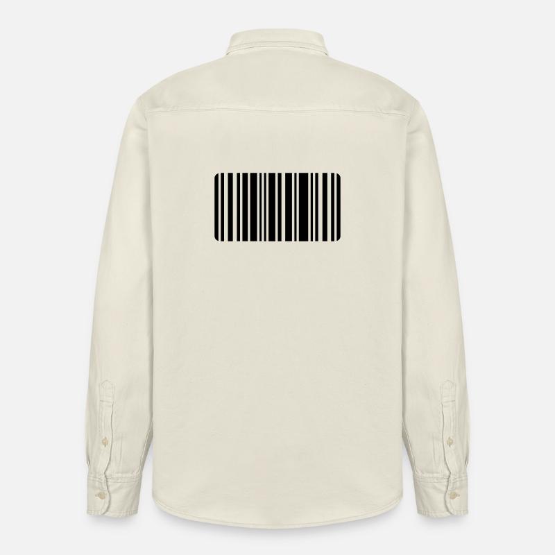 barcode - Relaxed Fit Unisex Organic Shirt by Stanley/Stella - soft Ecru