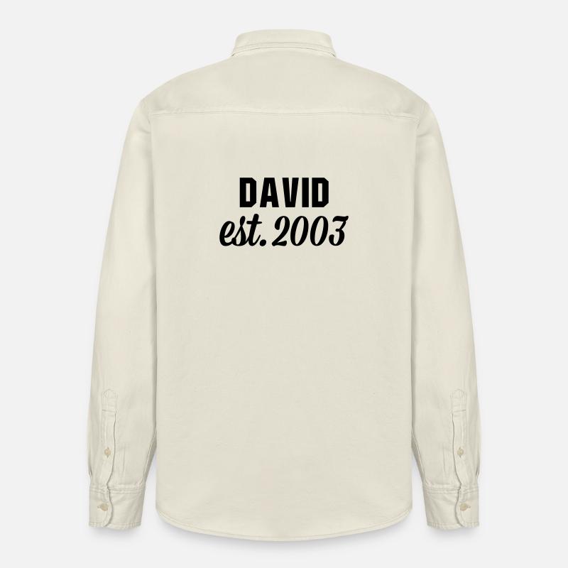 David est 2003 - Relaxed Fit Unisex Organic Hemd von Stanley/Stella - Natur