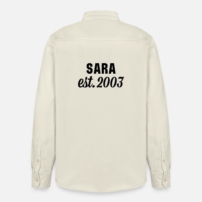 Sara est 2003 - Relaxed Fit Unisex Organic Hemd von Stanley/Stella - Natur
