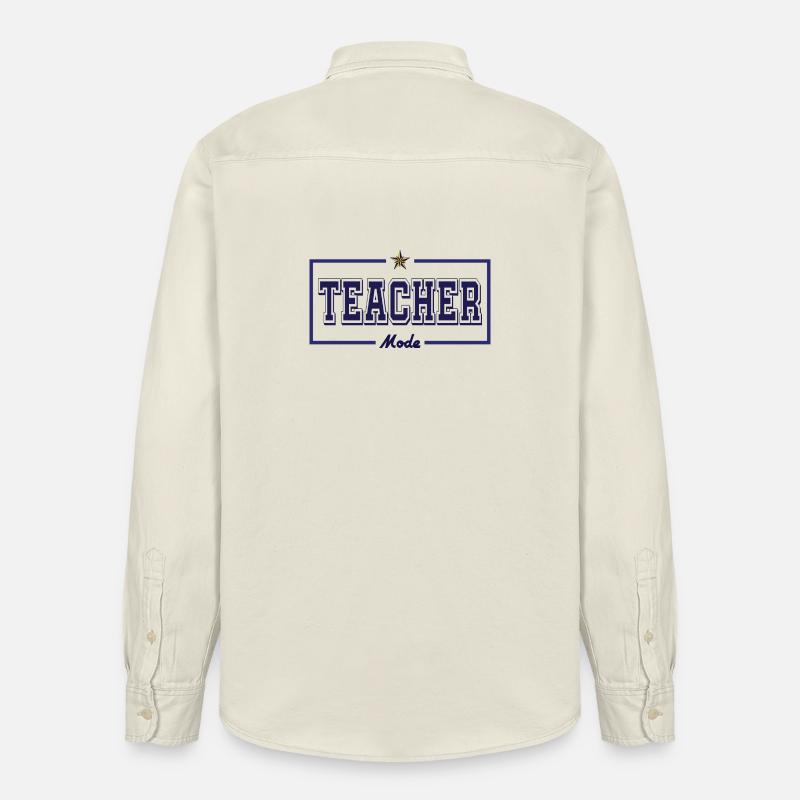 Lehrermodus ( Englisch ) - Relaxed Fit Unisex Organic Hemd von Stanley/Stella - Natur