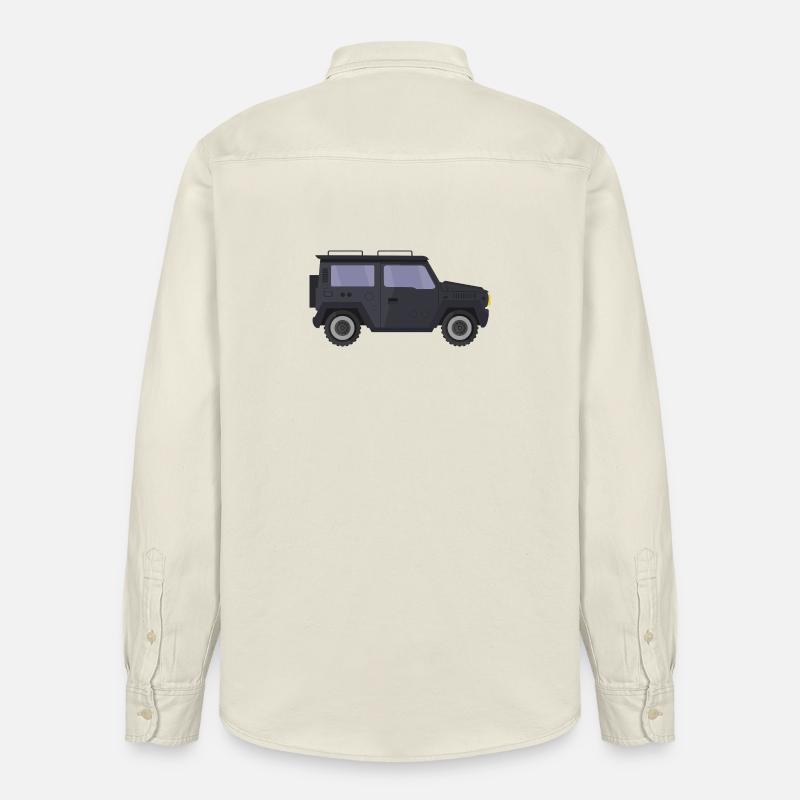 Jeep - Relaxed Fit Unisex Organic Shirt by Stanley/Stella - soft Ecru