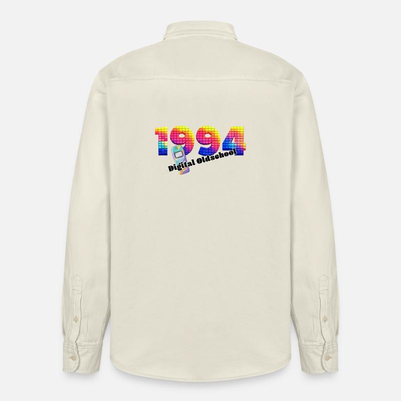1994 – Première ère numérique - Chemise unisexe coupe décontractée bio Stanley/Stella - écru doux