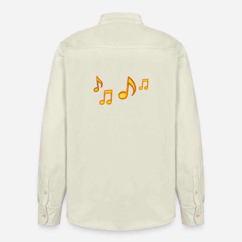 Sunny Notes Illustration - Chemise unisexe coupe décontractée bio Stanley/Stella - écru doux