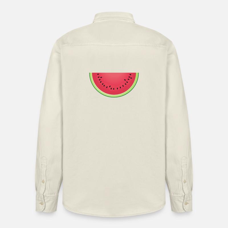 Tranche de pastèque juteuse - Chemise unisexe coupe décontractée bio Stanley/Stella - écru doux