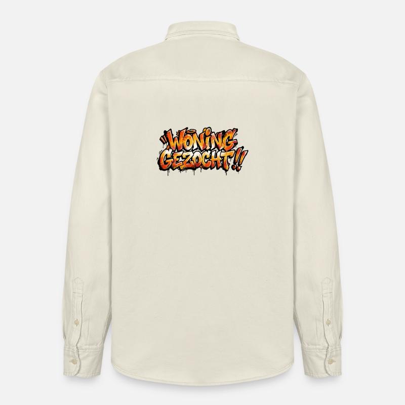 Graffiti-Text von Eigentum gesucht - Relaxed Fit Unisex Organic Hemd von Stanley/Stella - Natur