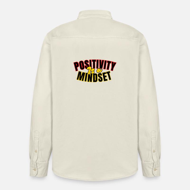 Positivité: mindset - Chemise unisexe coupe décontractée bio Stanley/Stella - écru doux
