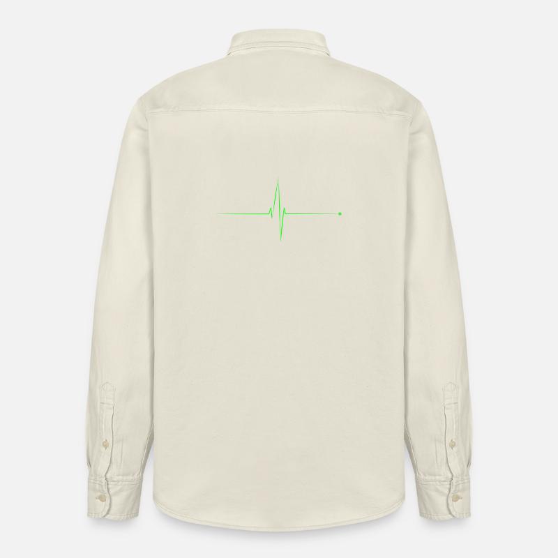 electrocardiogram - Relaxed Fit Unisex Organic Shirt by Stanley/Stella - soft Ecru