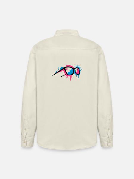 3D glasses in graffiti style - Relaxed Fit Unisex Organic Shirt by Stanley/Stella - soft Ecru