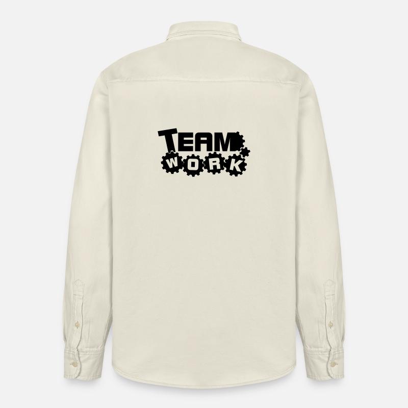 Teamarbeit 1 - Relaxed Fit Unisex Organic Hemd von Stanley/Stella - Natur