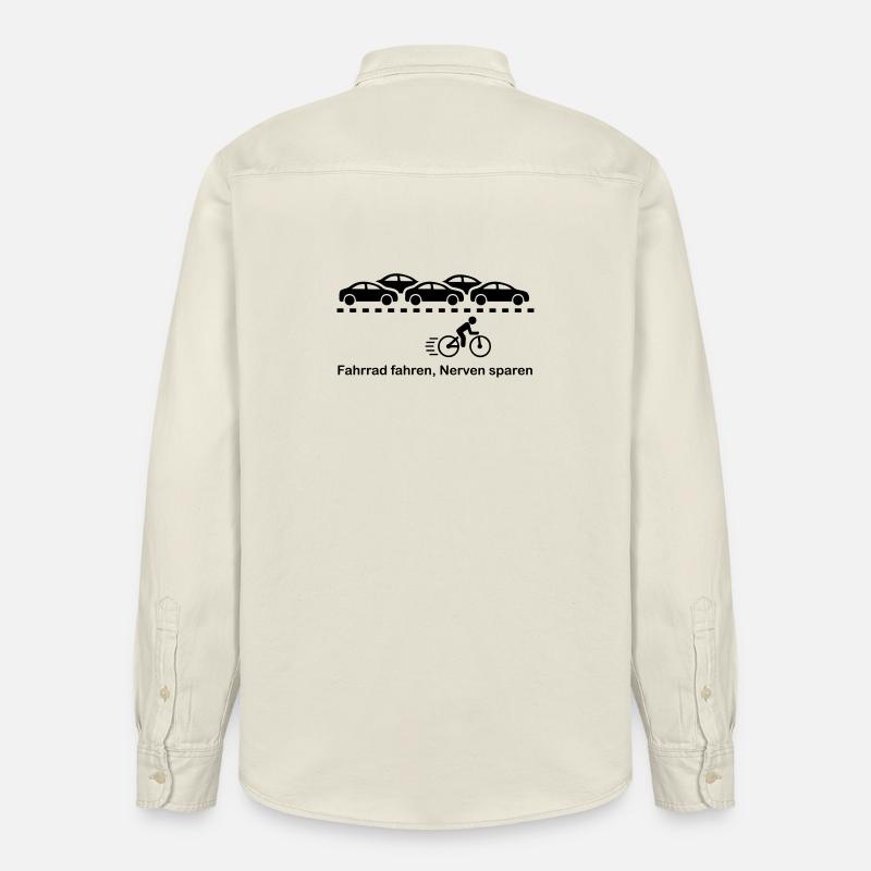 Fahrrad - Relaxed Fit Unisex Organic Hemd von Stanley/Stella - Natur