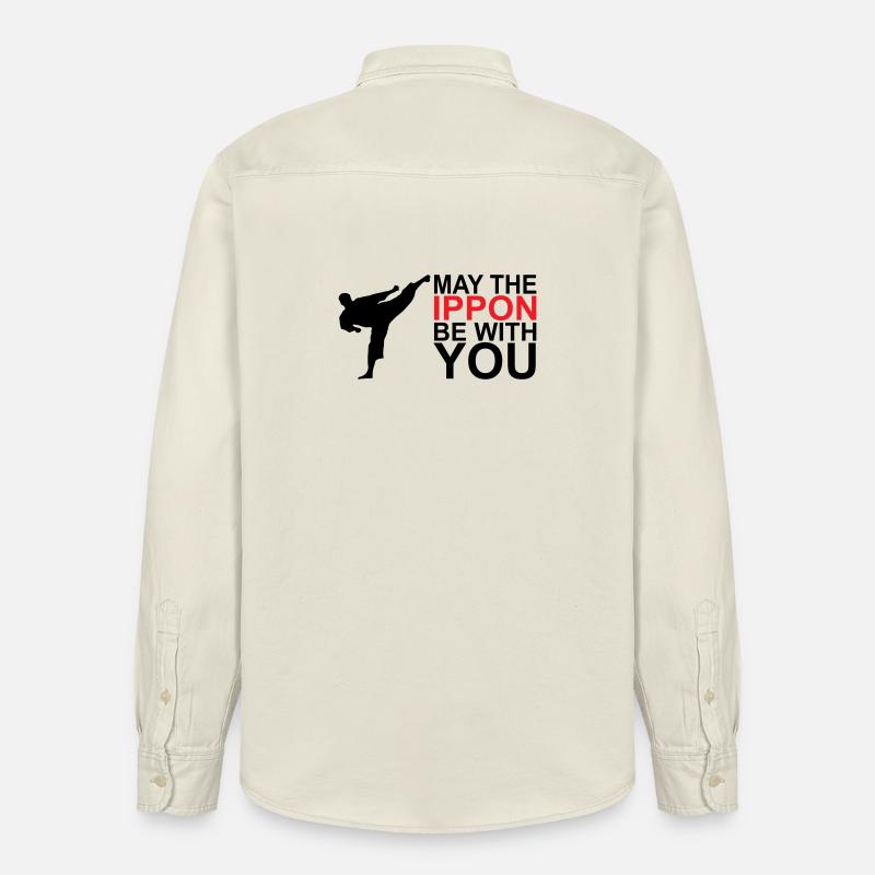 Que l’Ippon soit avec vous - Chemise unisexe coupe décontractée bio Stanley/Stella - écru doux