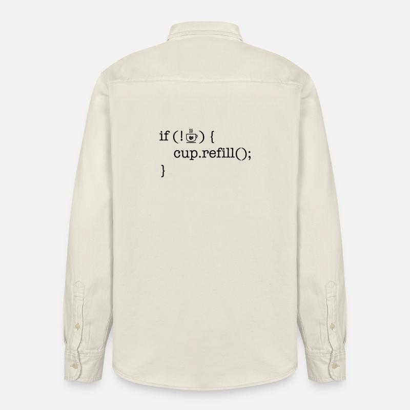 Coffee code software developer humor - Relaxed Fit Unisex Organic Shirt by Stanley/Stella - soft Ecru
