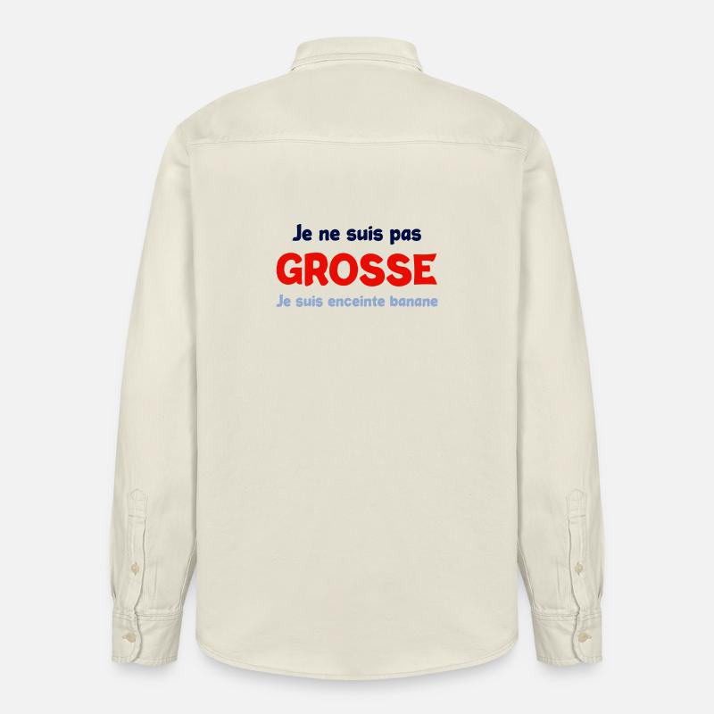 Pas grosse enceinte - Chemise unisexe coupe décontractée bio Stanley/Stella - écru doux