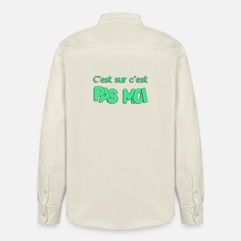 C'est sur c'est pas moi - Chemise unisexe coupe décontractée bio Stanley/Stella - écru doux