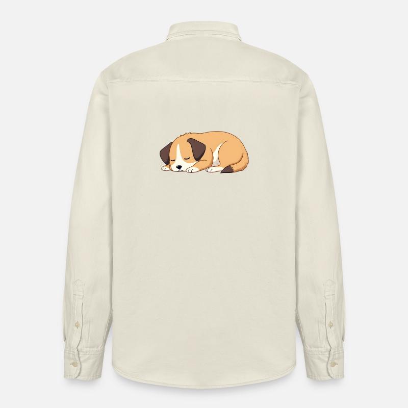 chien endormi - Chemise unisexe coupe décontractée bio Stanley/Stella - écru doux