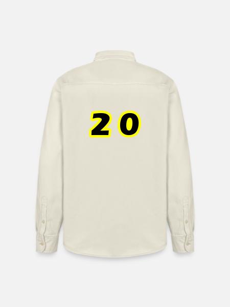 20 Symbole numérique - Chemise unisexe coupe décontractée bio Stanley/Stella - écru doux