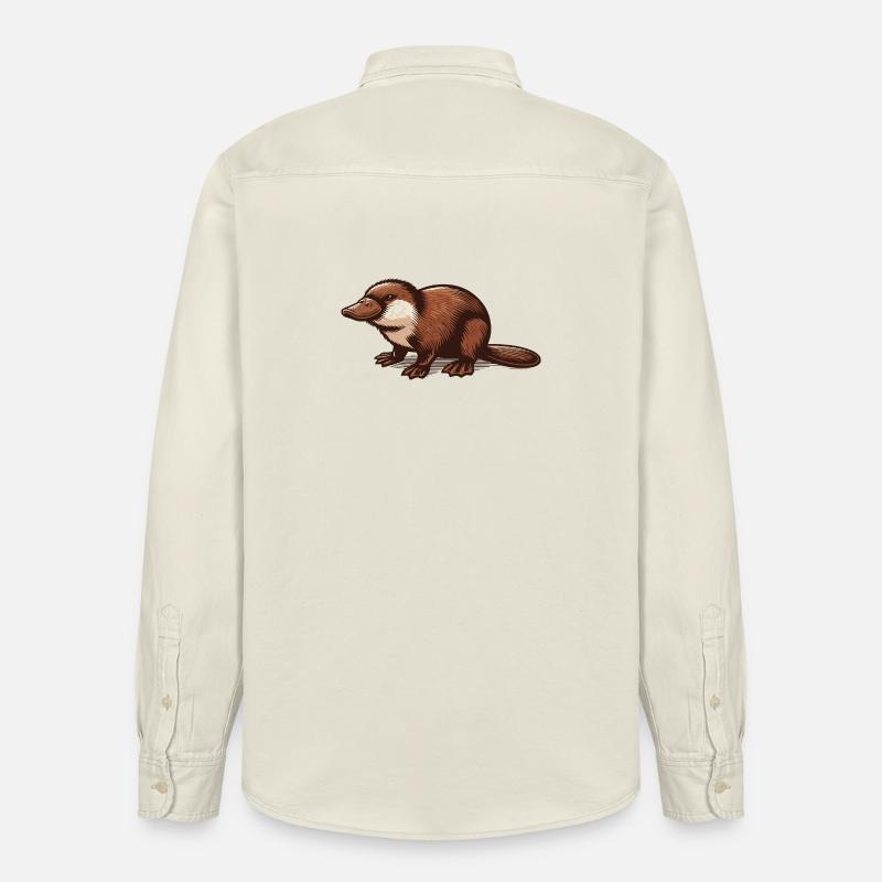 Schnabeltier - Relaxed Fit Unisex Organic Hemd von Stanley/Stella - Natur