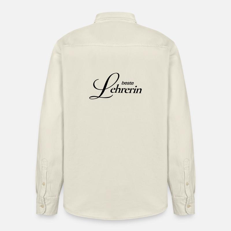 Beste Lehrerin - Relaxed Fit Unisex Organic Hemd von Stanley/Stella - Natur