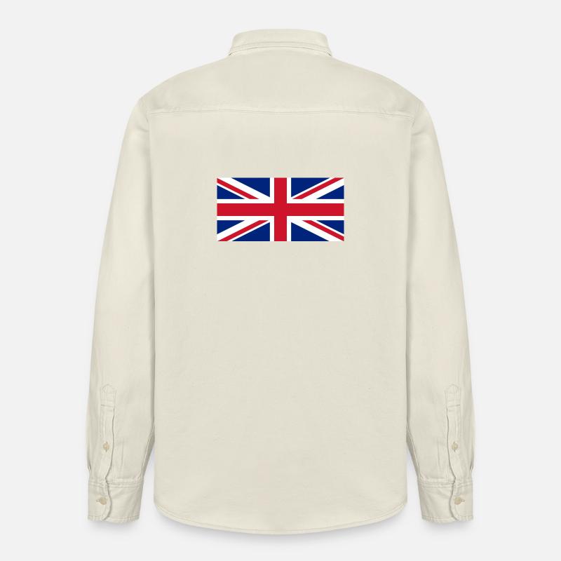 Union Jack - Relaxed Fit Unisex Organic Shirt by Stanley/Stella - soft Ecru